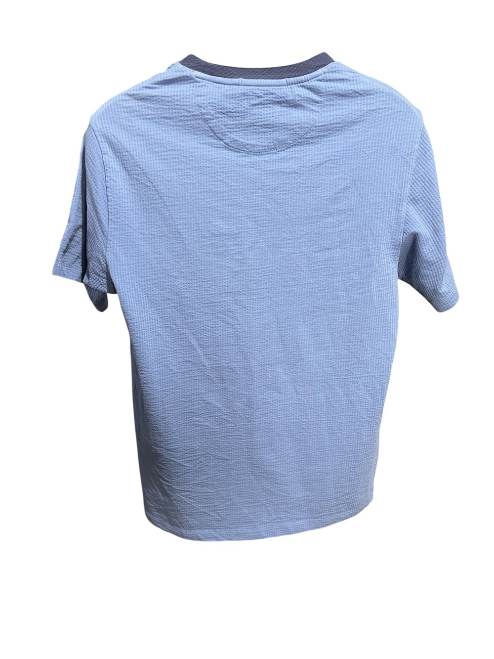 Scotch & Soda Blue Short-Sleeve Tee with Navy Collar Small - Picture 6 of 9